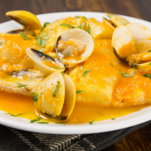 Merluza en salsa marinera
